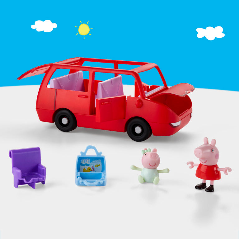 Peppa Pig Peppa's Big Family Car with 2 Figures (Fits 5), Toy Car Playset for Girls and Boys 3 and Up