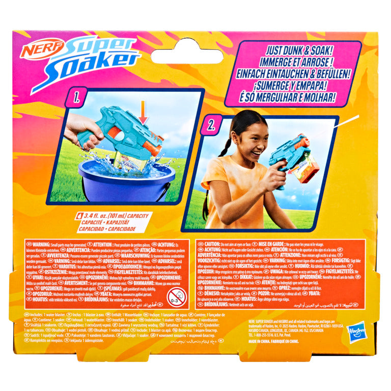 Nerf Super Soaker Mini Dunk-Fill, Outdoor Summer Water Games, 6+ years and up