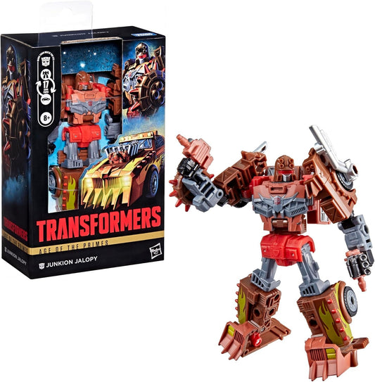 Transformers Age of The Primes Junkion Jalopy, Deluxe Class 5.5-Inch Converting Action Figure, Robot Toys for Ages 8+