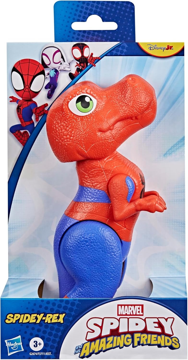 Marvel Spidey and His Amazing Friends Spidey-Rex Supersized Action Figure, 9-Inch (22.8 CM) Super Hero Dinosaurs Toys for Kids, Ages 3+