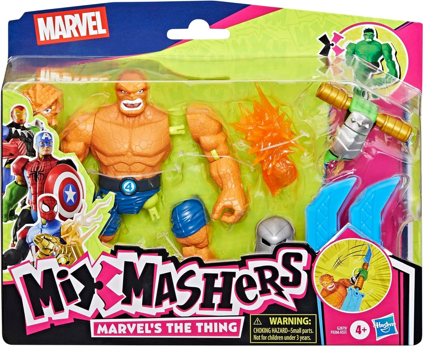 MixMashers Marvel’s The Thing Custom Avengers Mix-and-Match Deluxe Action Figure & Accessories, 5-Inch-Scale (12 CM) Super Hero Toys for Kids, Ages 4+