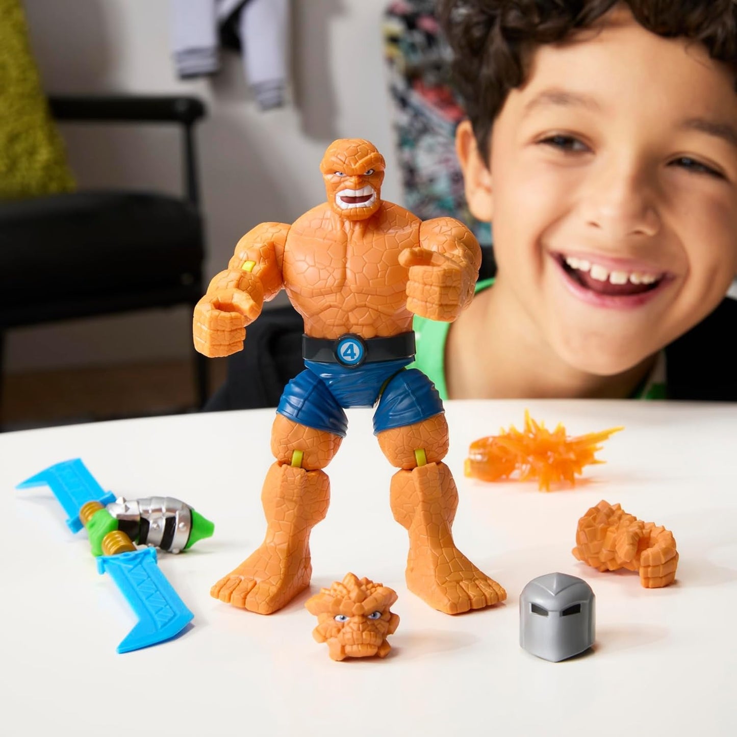 MixMashers Marvel’s The Thing Custom Avengers Mix-and-Match Deluxe Action Figure & Accessories, 5-Inch-Scale (12 CM) Super Hero Toys for Kids, Ages 4+