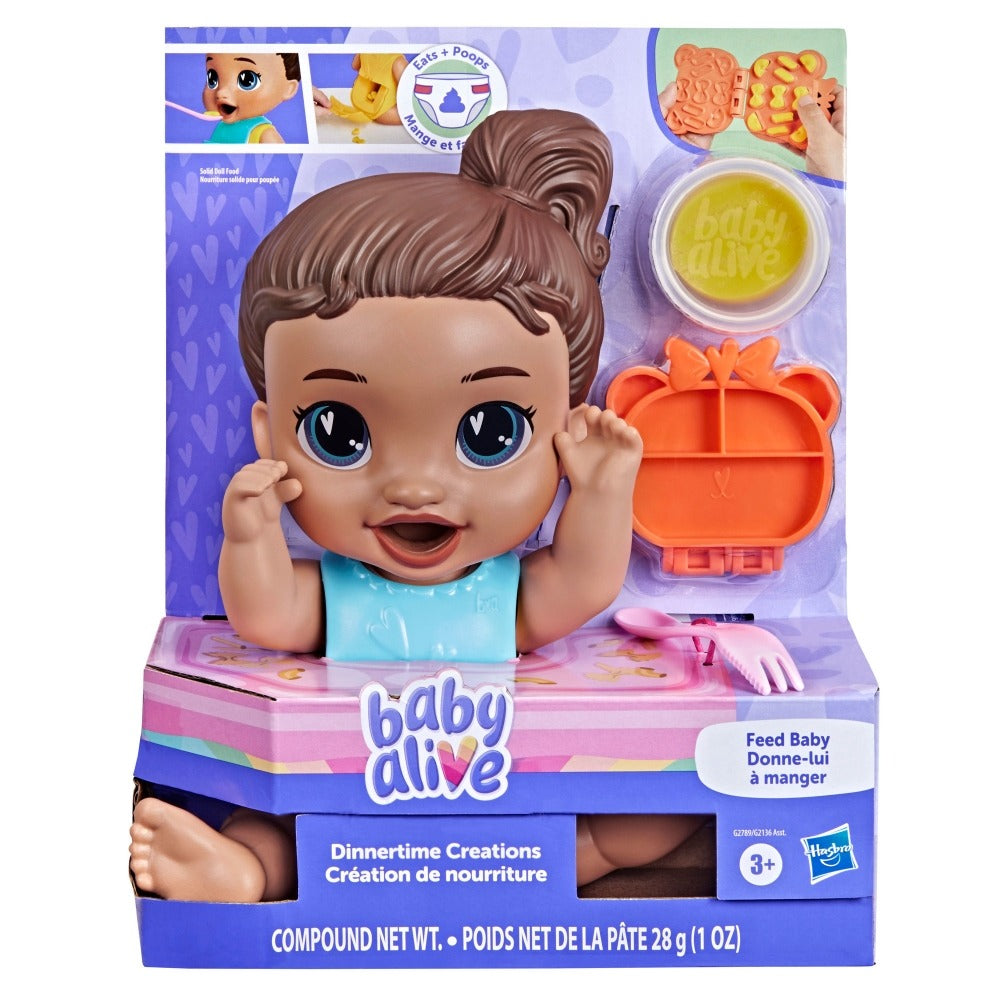 Baby Alive Dinnertime Creations Brown Hair