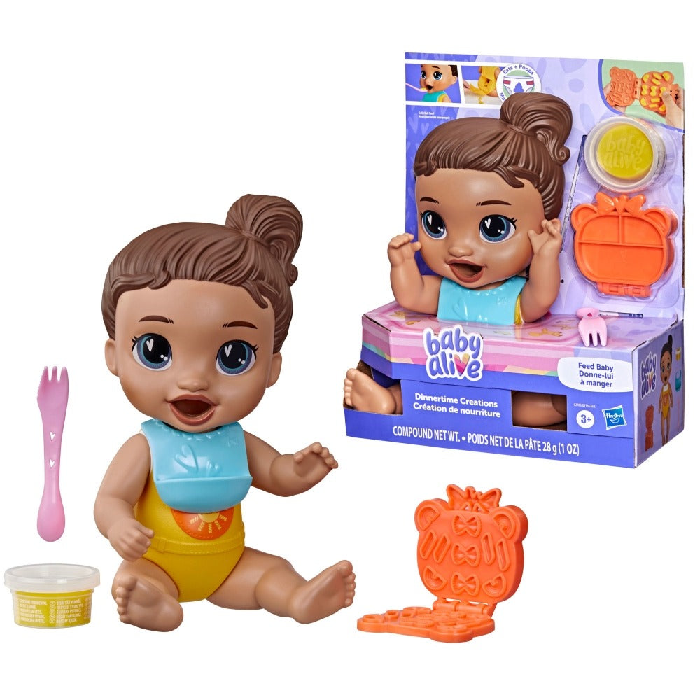 Baby Alive Dinnertime Creations Brown Hair