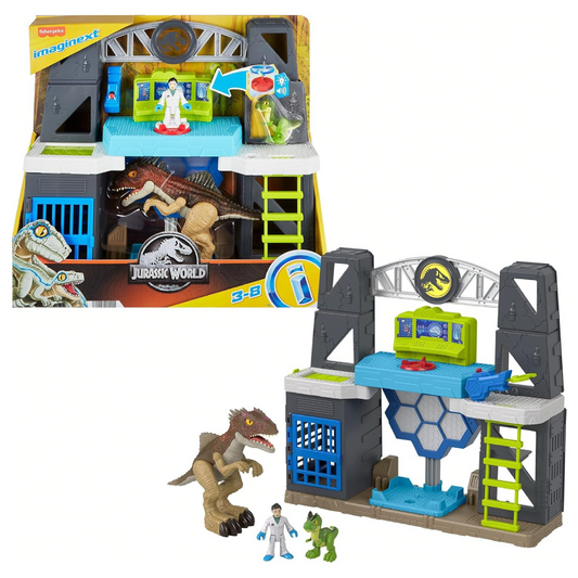 Fisher-Price Imaginext Jurassic World Dinosaur Toys Scan & Glow Dino Playset with Lights & Sounds for Kids Ages 3+ Years