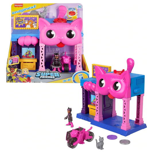 Fisher-Price Imaginext DC Super Friends Toy Catwoman Playhouse Playset with Figure & Accessories for Pretend Play Kids Ages 3+ Years