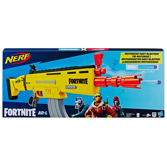 Fortnite AR-L Nerf Elite Dart Blaster - Motorized Toy Blaster, 20 Official Nerf Fortnite Elite Darts, Flip Up Sights - for Youth, Teens, Adults