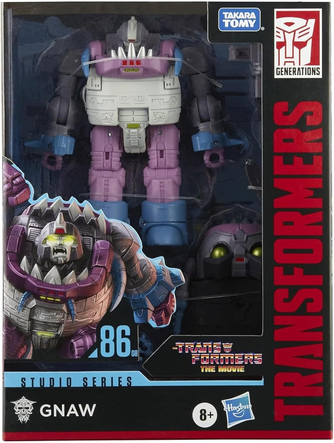 Transformers Toys Studio Series 86-08 Deluxe Class The The Movie 1986 Gnaw Action Figure - Ages 8 and Up, 4.5-inch