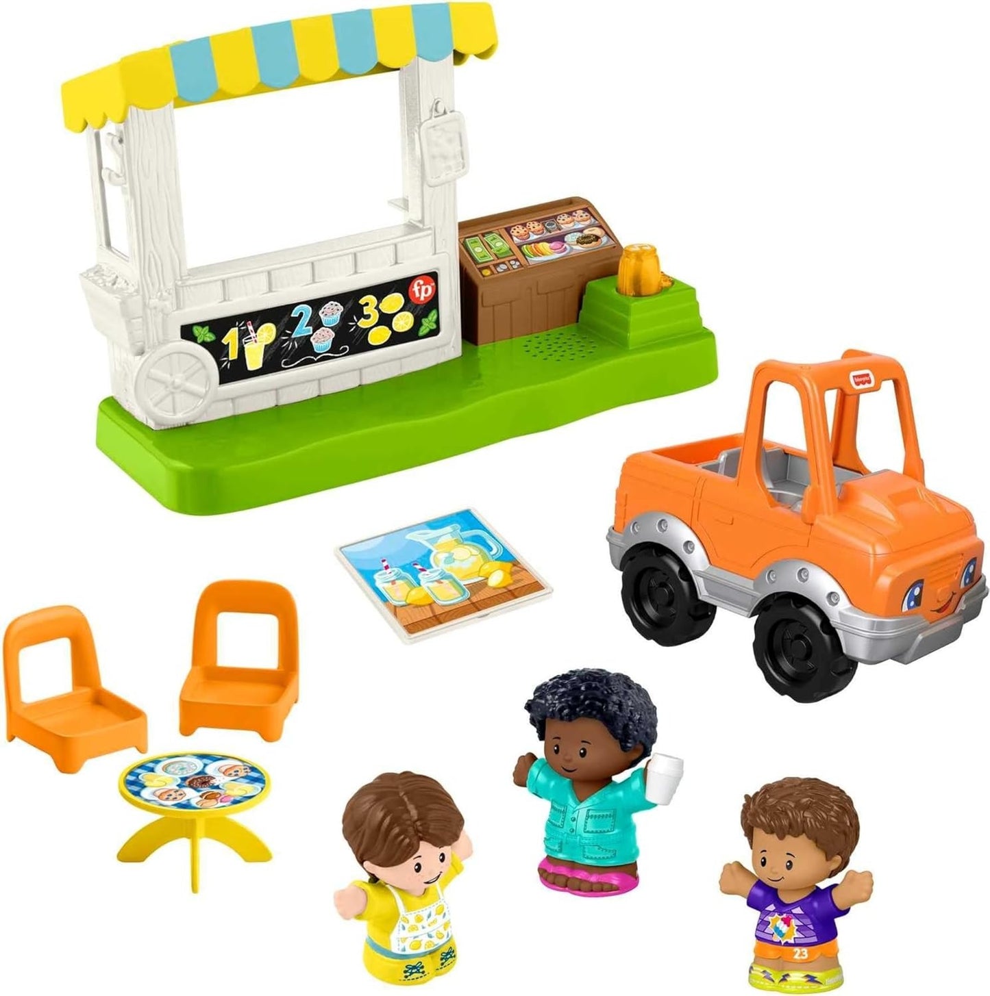 Fisher-Price Little People Toddler Learning Toy Caring for Animals Farm Playset with Smart Stages for Pretend Play Kids (Lemonade Stand)