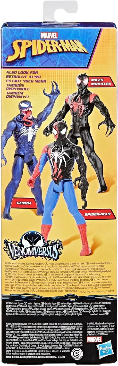 Spider-Man Marvel VenomVersus Titan Hero Series Miles Morales Action Figure, 12 Inch (30 cm) Super Hero Figures & Toys for Kids Ages 4+