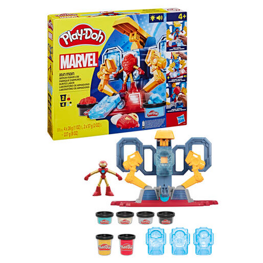 Play-Doh Marvel Iron Man Armor Maker Lab Playset with Iron Man Action Figure, Ages 4+