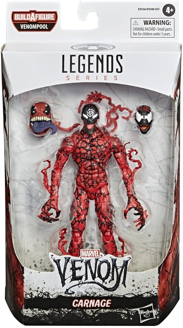 Marvel Hasbro Legends Series Venom 6-inch Collectible Action Figure Toy Carnage, Premium Design and 1 Accessory