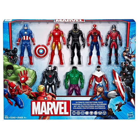 Marvel Avengers Action Figures - Iron Man, Hulk, Black Panther, Captain America, Spider Man, Ant Man, War Machine & Falcon! (8)