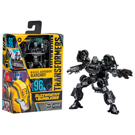 Hasbro,Transformers Studio Series 96 Buzzworthy Bumblebee N.E.S.T. Autobot Ratchet Deluxe Action Figure