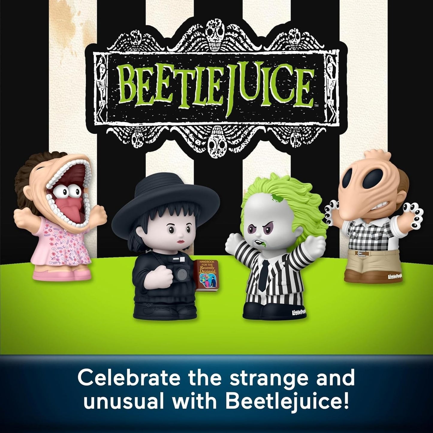 Little People Collector Beetlejuice Special Edition Set for Movie Fans, 4 Character Figures in a Display Package