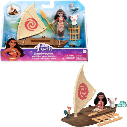 Disney Princess Toy Small Moana Doll and Boat with 2 Friends Inspired by Disney Movie HPG70
