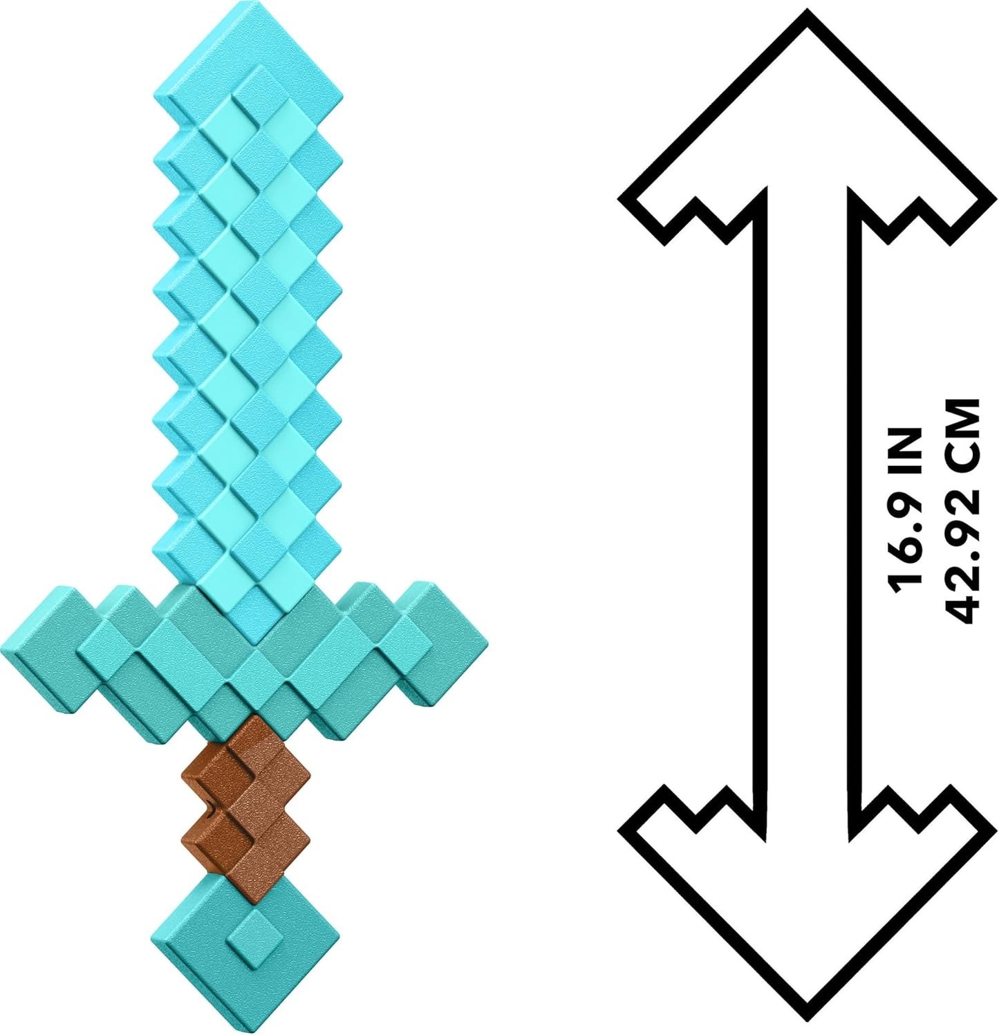 Mattel Minecraft Diamond Sword Battle Toy, Kid-Sized Accessory for Role-Play & Costumes, Inspired by The Video Game