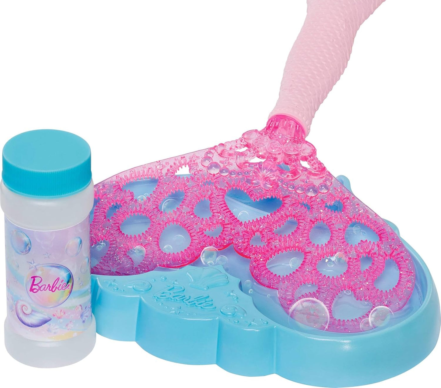 Barbie Bubble Sparkle Mermaid Doll with Bubble-Making Feature & Solution, Tray & Hairbrush, Plus Long, Color-Streaked Blonde Hair