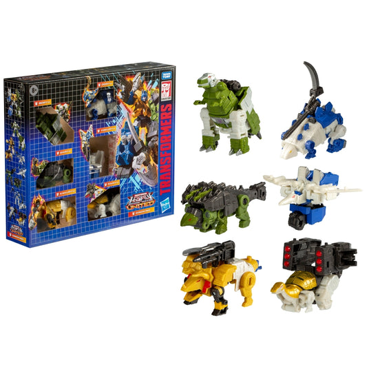 Transformers Legacy United Dinobot Dinoking Multipack, 6 Figures Combine into Dinoking, Robot to Dinosaur Conversion