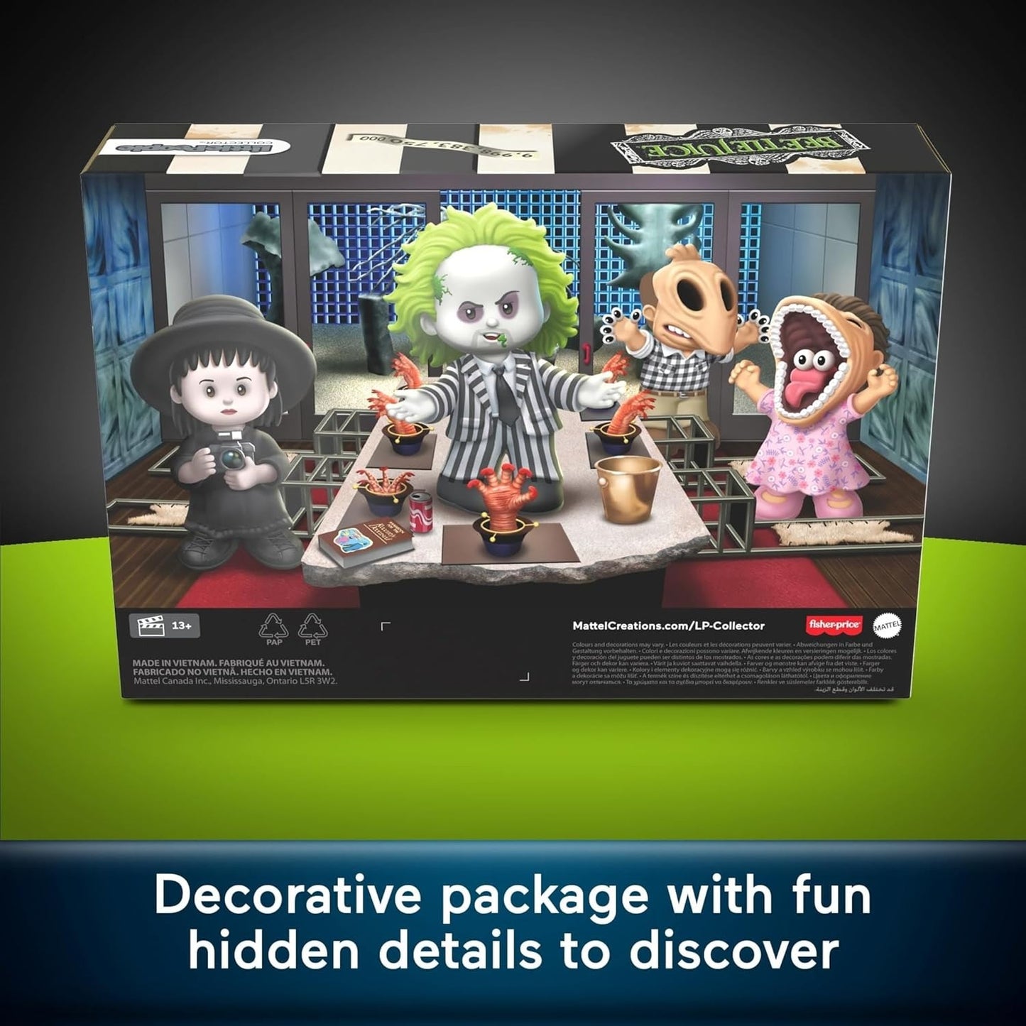 Little People Collector Beetlejuice Special Edition Set for Movie Fans, 4 Character Figures in a Display Package