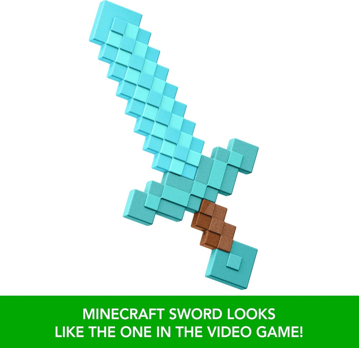 Mattel Minecraft Diamond Sword Battle Toy, Kid-Sized Accessory for Role-Play & Costumes, Inspired by The Video Game