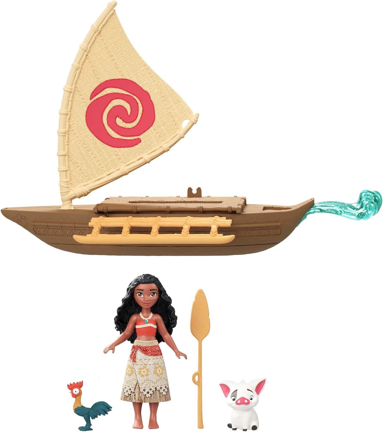 Disney Princess Toy Small Moana Doll and Boat with 2 Friends Inspired by Disney Movie HPG70