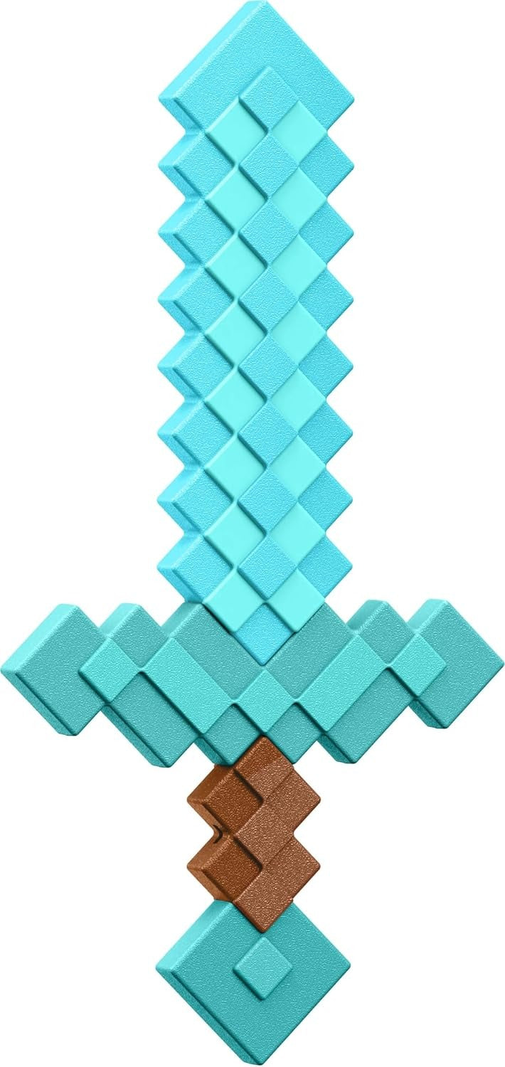 Mattel Minecraft Diamond Sword Battle Toy, Kid-Sized Accessory for Role-Play & Costumes, Inspired by The Video Game