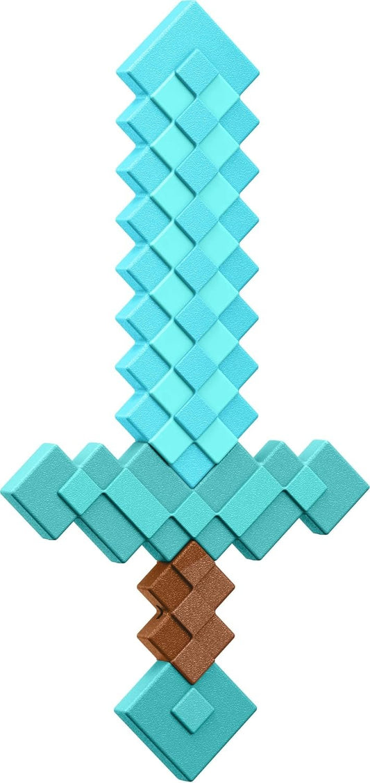 Mattel Minecraft Diamond Sword Battle Toy, Kid-Sized Accessory for Role-Play & Costumes, Inspired by The Video Game