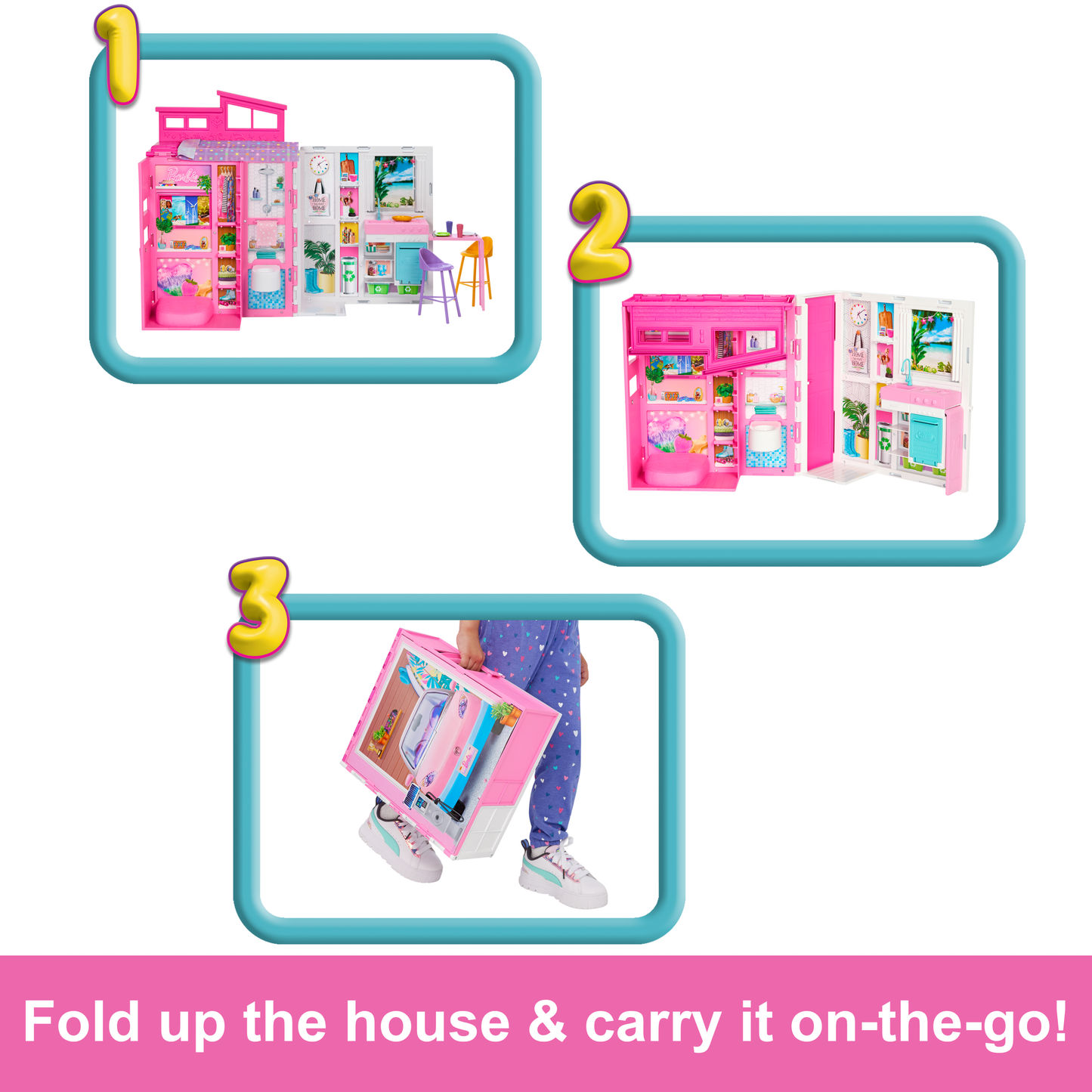 Barbie Getaway House Doll and Playset, 3+ years and up