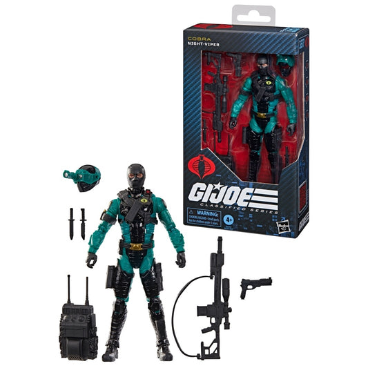 G.I. Joe Classified Series #187, Night-Viper, Collectible 6 Inch Action Figure with 7 Accessories