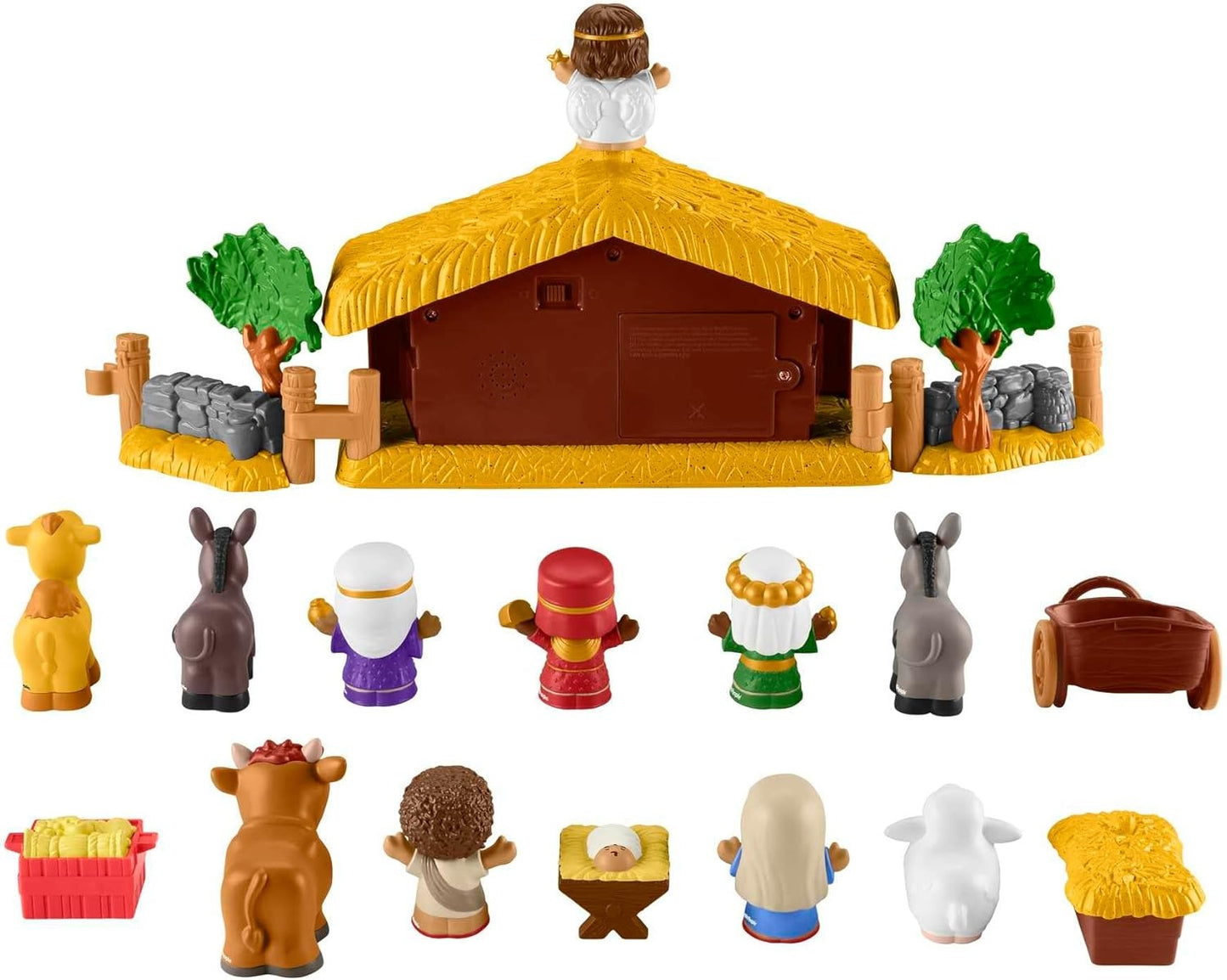 Fisher-Price Little People Toddler Toy Nativity Set with Music Lights and 18 Pieces for Christmas Play Ages 1+ Years