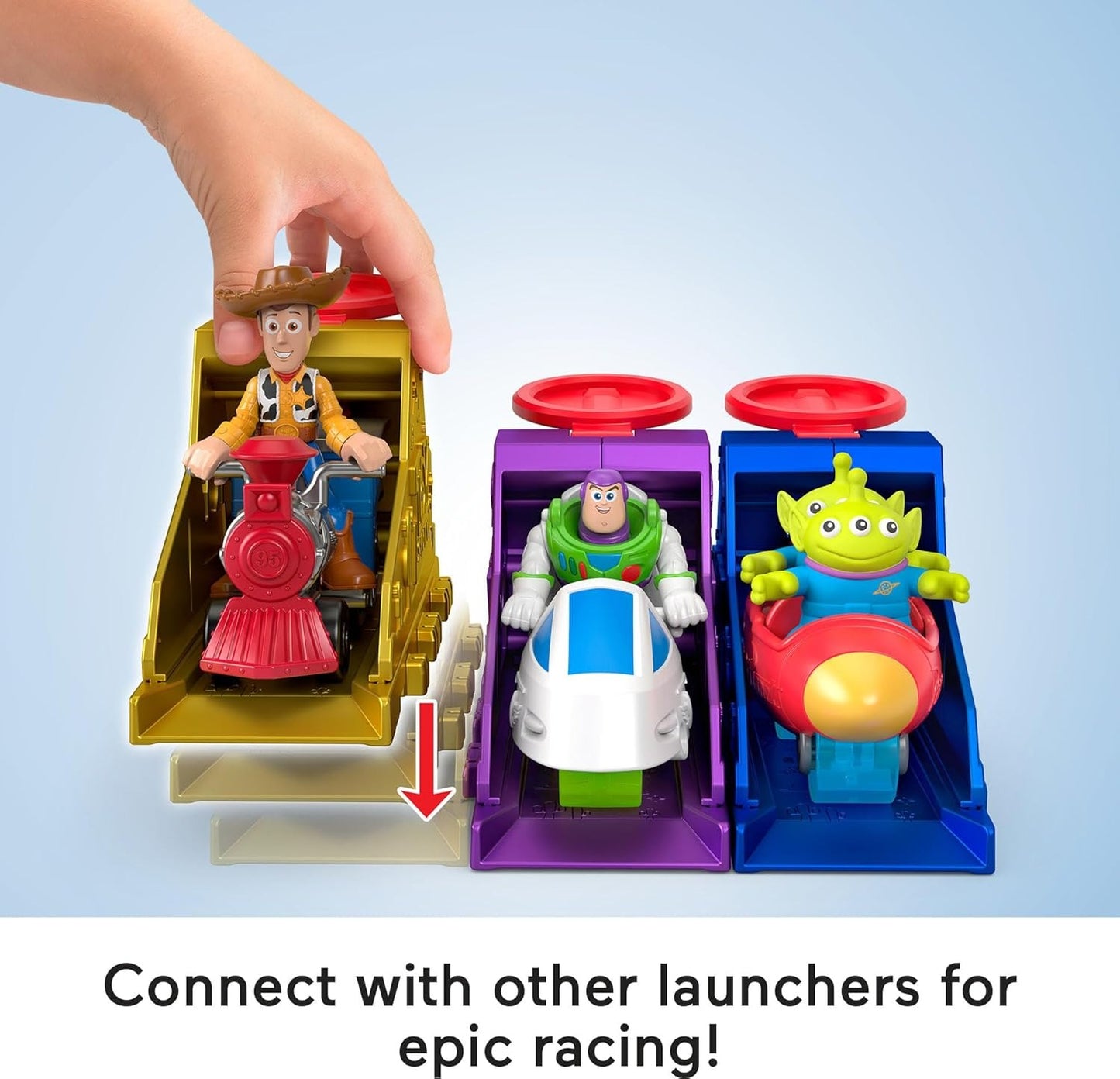 Fisher-Price Imaginext Launcher Set with 3-inch Alien Action Figures & Toy Vehicle, Inspired by Disney Pixar Toy Story (Characters May Vary)
