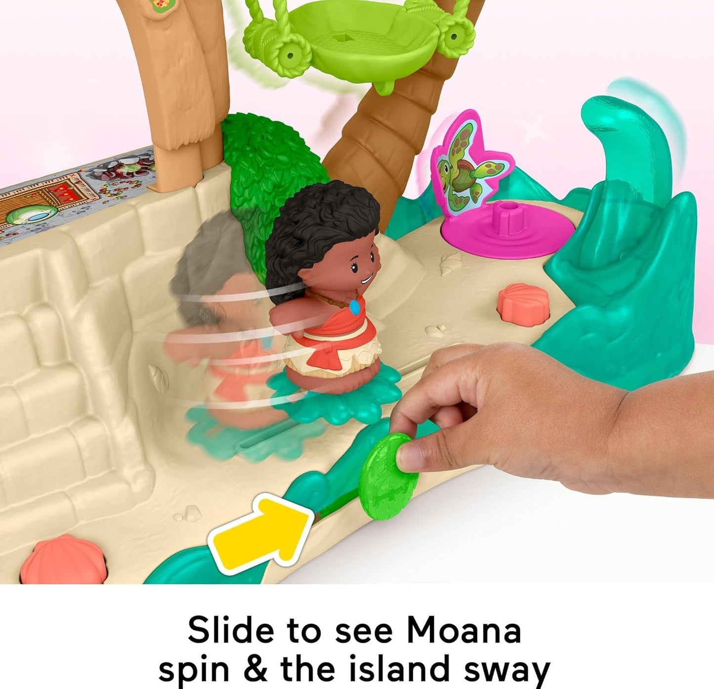 Fisher-Price Little People Toddler Toy Disney Princess Moana Adventure Village Playset with Figures for Pretend Play Kids Ages 18+ Months