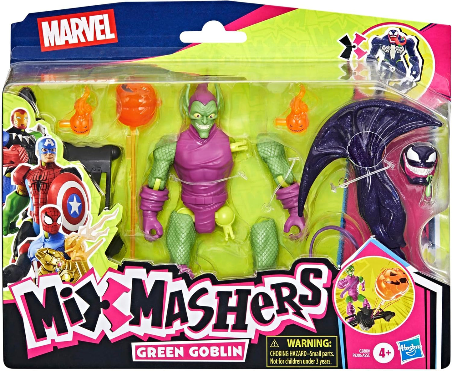 Spider-Man MixMashers Marvel Green Goblin Custom Mix-and-Match Deluxe Action Figure & Accessories, 5-Inch-Scale (12 cm) Super Hero Toys, Ages 4+