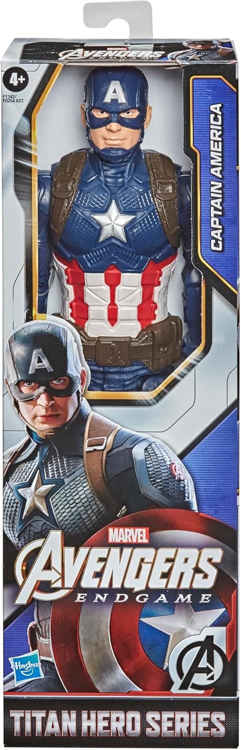 Marvel Avengers Titan Hero Series Collectible 12-Inch Captain America Action Figure, Toy for Ages 4 and Up