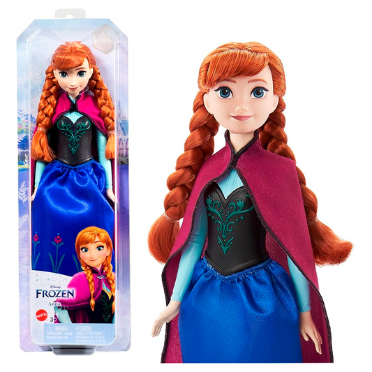 Mattel Disney Frozen Toys, Anna Fashion Doll & Accessory with Signature Look, Inspired by the Movie