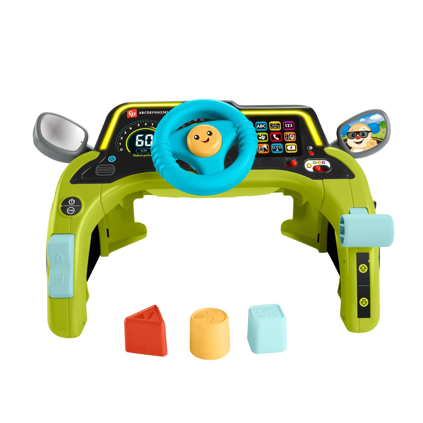 Fisher-Price Baby & Toddler Learning Toy Laugh & Learn Sit & Steer Driver Car Activity Center with Smart Stages for Ages 6+ Months
