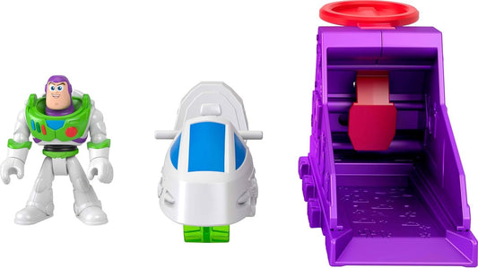 Fisher-Price Imaginext Launcher Set with 3-inch Buzz Lightyear Action Figure & Toy Vehicle, Inspired by Disney Pixar Toy Story (Characters May Vary)