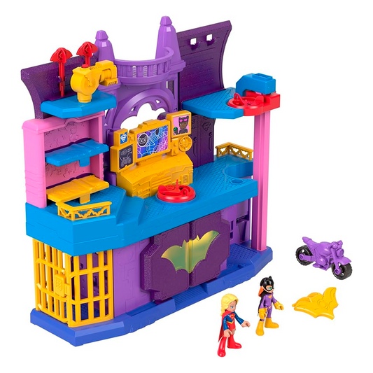 Fisher-Price Imaginext DC Super Friends Toy Batgirl Hero Hideout Playset with 2 Figures & 5 Accessories for Pretend Play Kids Ages 3+ Years