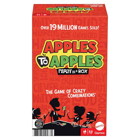 Mattel Games Apples to Apples Card Game with Family-Friendly Words to Make Crazy Combinations for Kids, Adults, Families, Parties