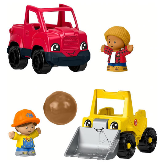 Fisher-Price Little People Toddler Toys, Work Around Town 5-Piece Vehicle & Figure Set for Pretend Play Kids Ages 1+ Years