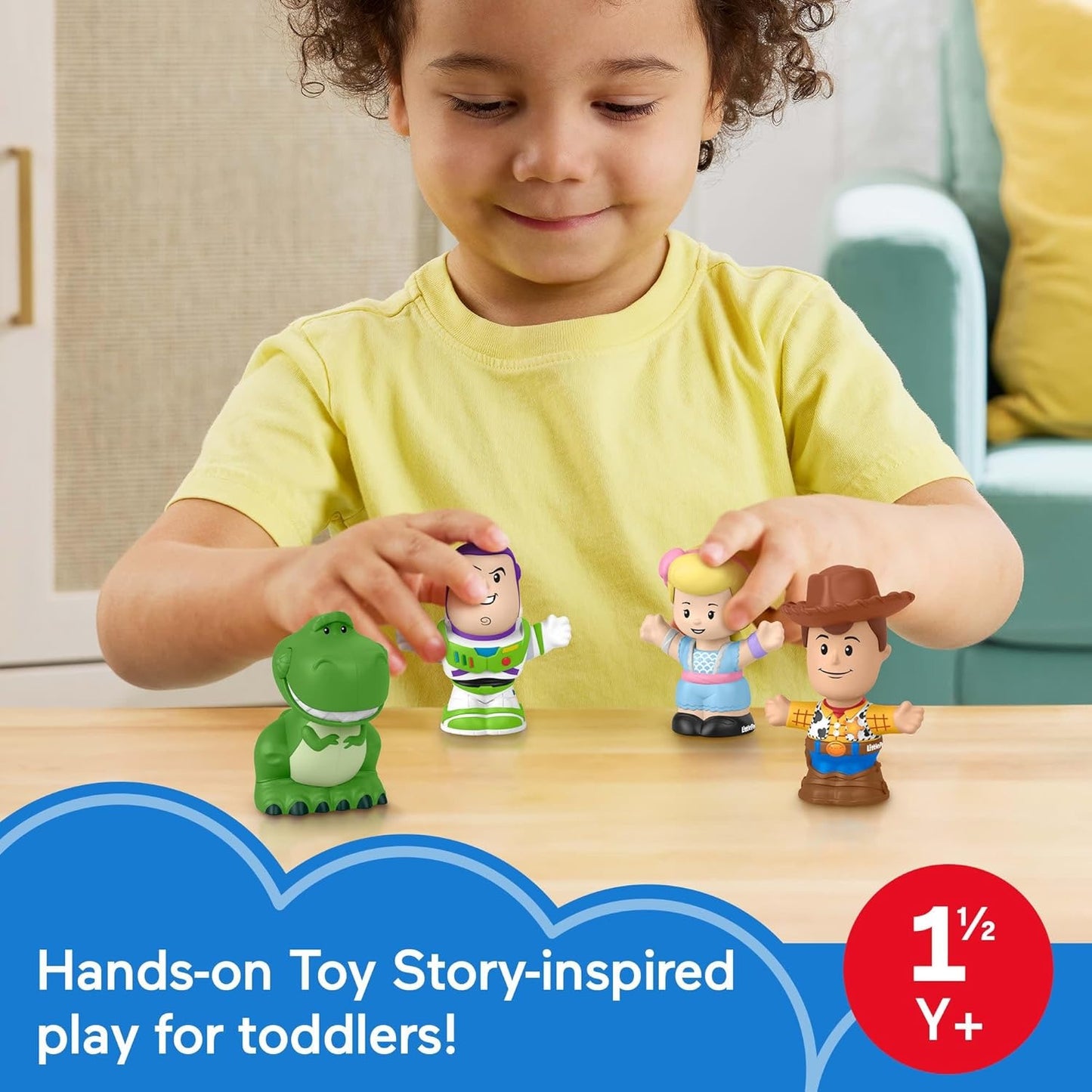 Fisher-Price Little People Toddler Toys Disney Pixar Toy Story Figure Pack with 4 Characters for Pretend Play Kids Ages 18+ Months