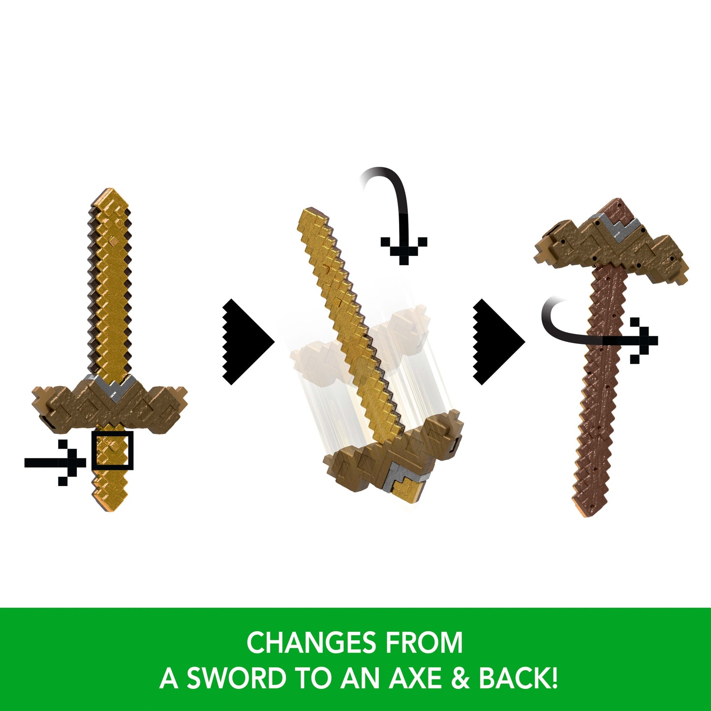 MINECRAFT Click and Switch Sword and Pickaxe Roleplay