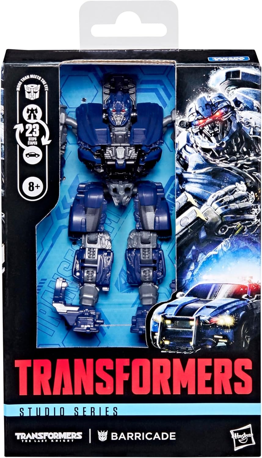 Transformers Studio Series The Last Knight Barricade Deluxe Class 4.5-Inch Converting Action Figure, Robot Toys for Ages 8+