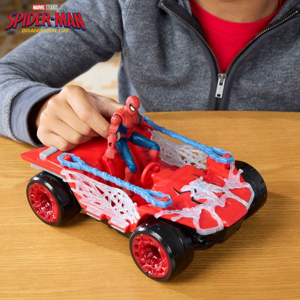 Marvel Studios Spider-Man: Brand New Day ActionVerse Stretch & Blast Buggy, 4.5-Inch Action Figure & Vehicle Toy Set, Super Hero Toys, Ages 4+