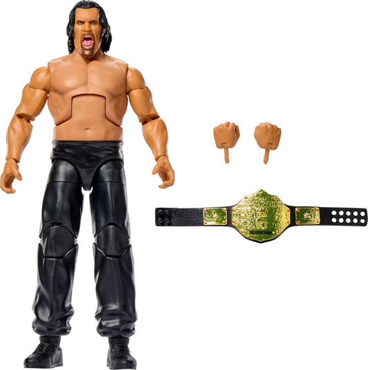 Mattel WWE Elite Action Figure & Accessories, Series #123 Set, 6-inch Collectible Great Khali with 25 Articulation Points & Swappable Hands