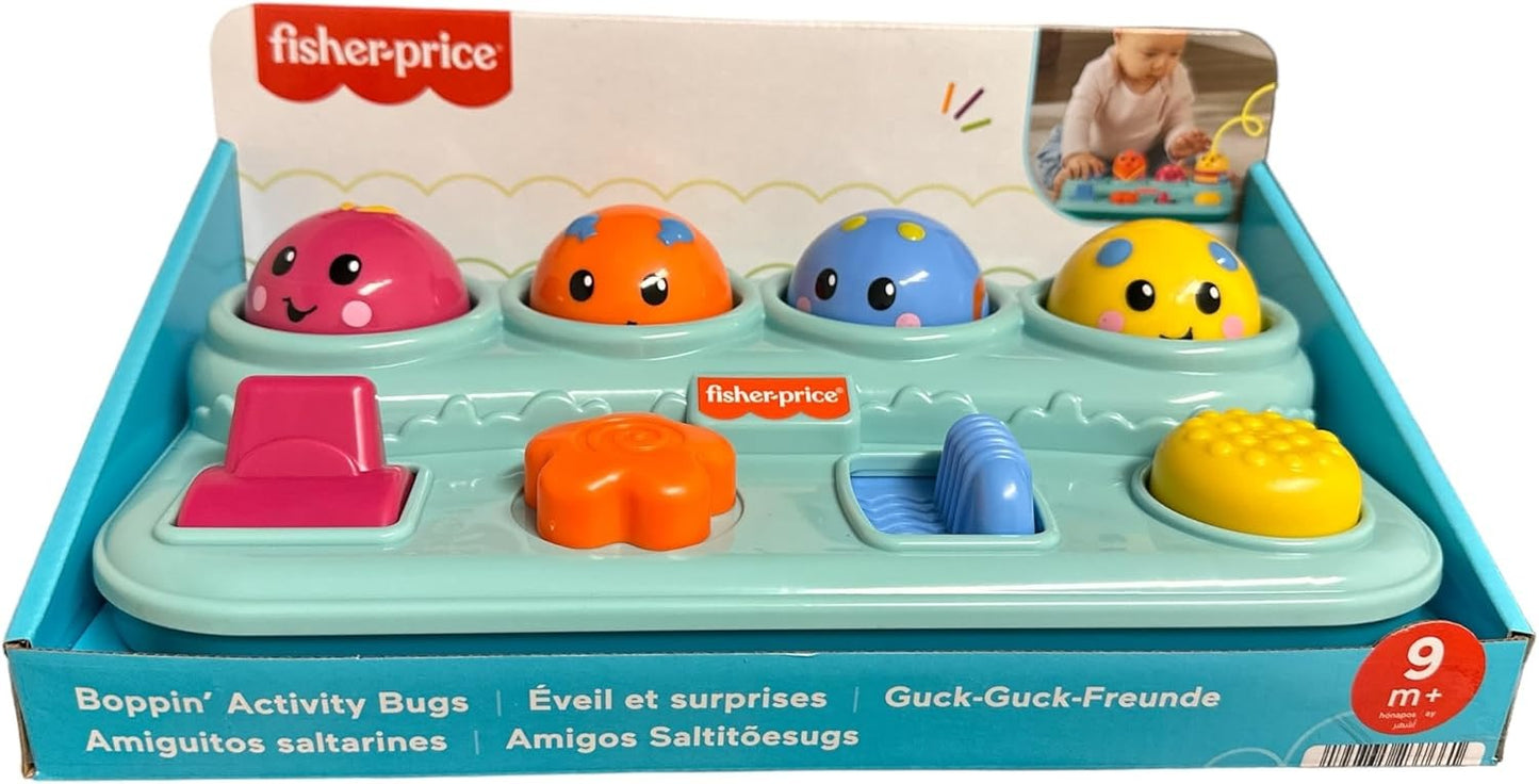 Fisher-Price Brilliant Basics Boppin' Activity Bugs, Pop-Up Infant Toy Development Academic New Version