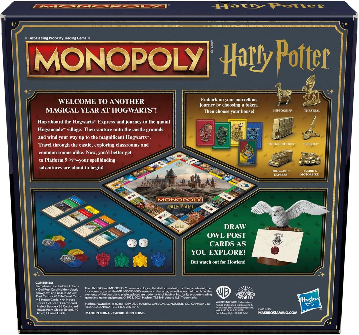 Monopoly Harry Potter Edition Board Game | A Magical Adventure at Hogwarts | Ages 8 and Up | 2 to 6 Players | Family Games | Gifts for Kids and Adults