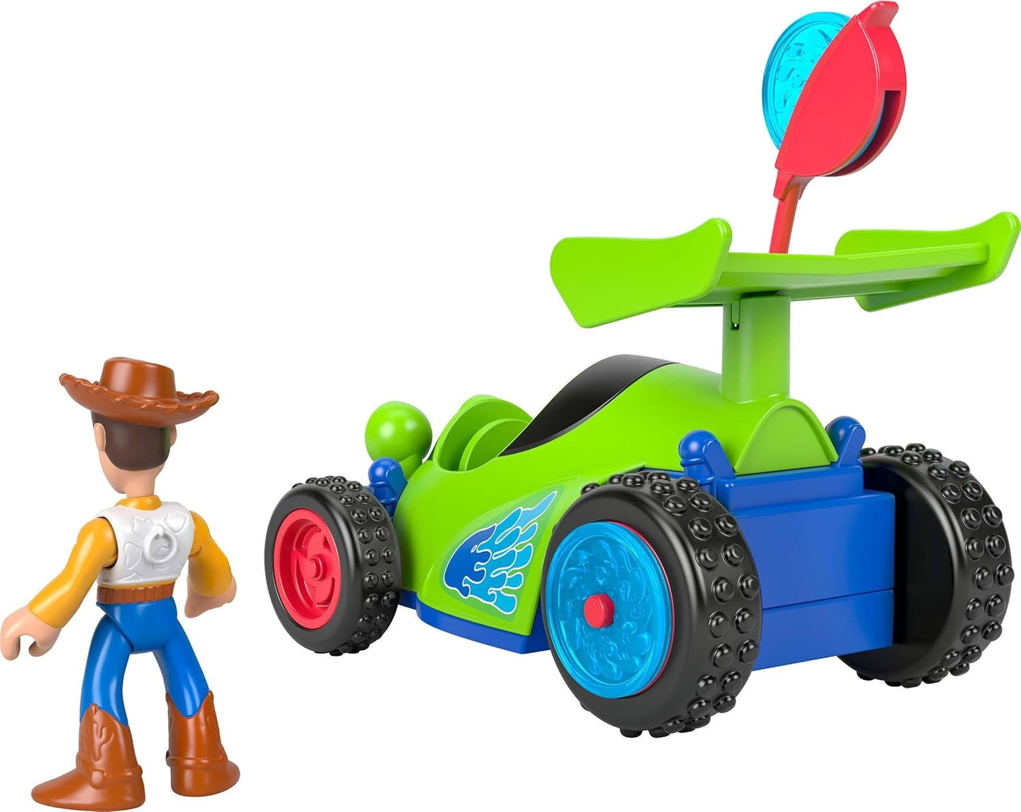 Fisher-Price Imaginext Woody & R.C. Play Set, with 3-inch Action Figure, Toy R.C. Vehicle & 2 Projectiles, Inspired by Disney and Pixar Toy Story