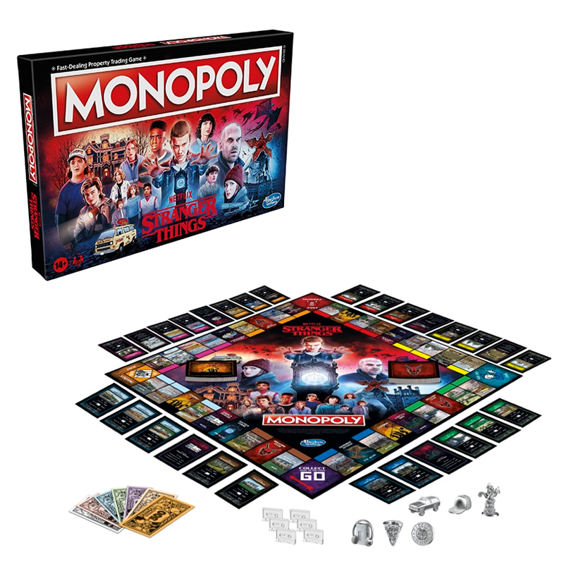 Monopoly: Netflix Stranger Things Edition Board Game for Adults and Teens Ages 14+, Game for 2-6 Players, Inspired by Stranger Things Season 4, Multicolor